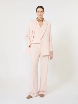 Gilet in crêpe di lana, rosa