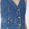 Gilet in denim slim fit, blu notte Gilet in denim slim fit, blu notte