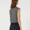 Gilet in filato di cotone, blu navy Gilet in filato di cotone, blu navy