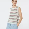 Gilet in filato di lino, multicolore Gilet in filato di lino, multicolore