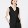 Gilet in tela di lino, nero Gilet in tela di lino, nero