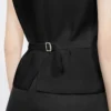 Gilet in tela di lino, nero Gilet in tela di lino, nero