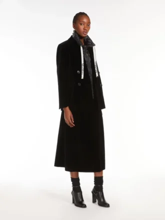 Gilet in tela di nylon idrorepellente, nero