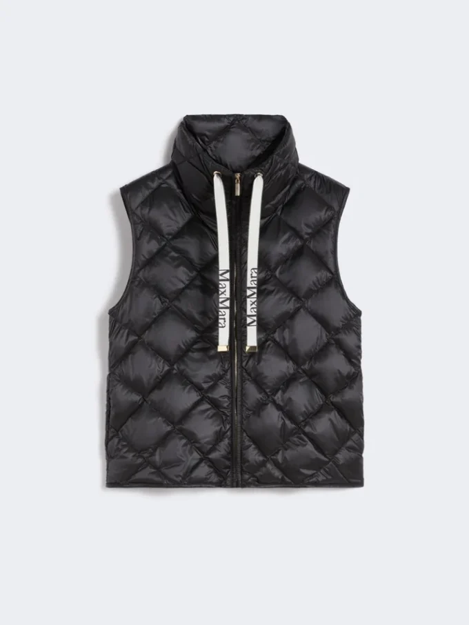 Gilet in tela di nylon idrorepellente, nero Gilet in tela di nylon idrorepellente, nero
