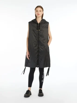 Gilet in tela idrorepellente, nero