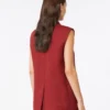 Gilet in twill di lino, rosso mattone Gilet in twill di lino, rosso mattone