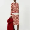Gonna in filato jacquard, rossa Gonna in filato jacquard, rossa