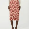 Gonna in filato jacquard, rossa Gonna in filato jacquard, rossa