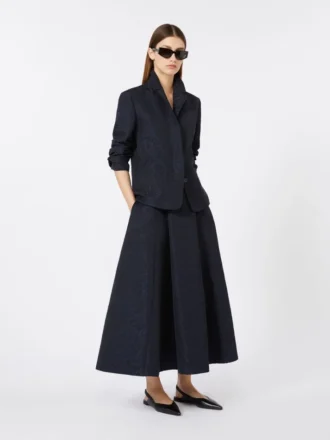 Gonna in jacquard plissettato, blu notte Gonna in jacquard plissettato, blu notte
