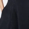 Gonna in jacquard plissettato, blu notte
