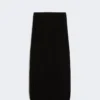 Gonna in maglia di cotone a rete, nera