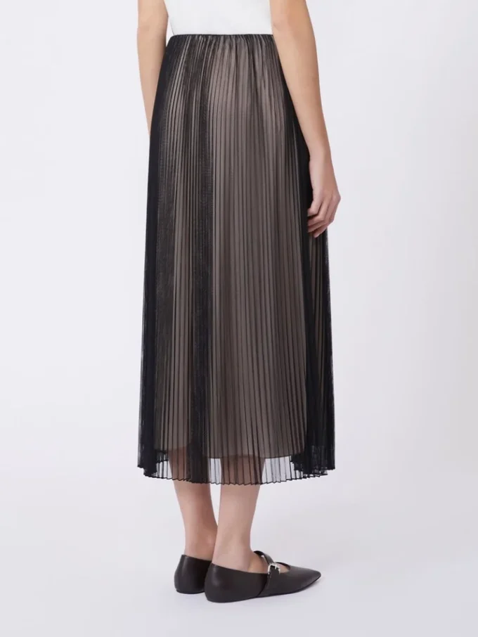 Gonna in tulle plissettato, nera