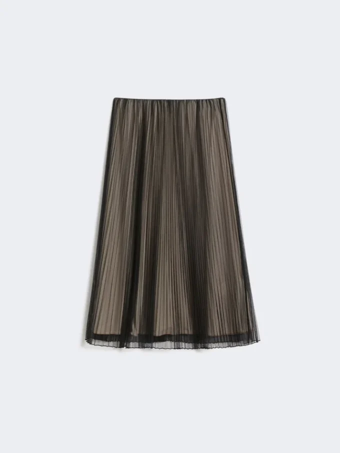 Gonna in tulle plissettato, nera