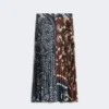 Gonna in twill stampato, color tabacco Gonna in twill stampato, color tabacco
