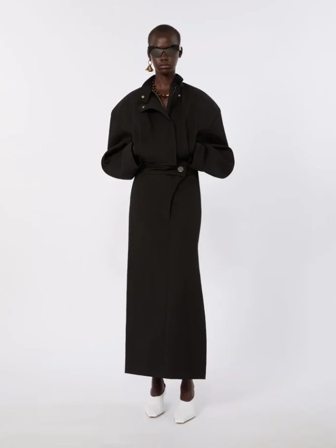 Giacca bomber oversize in cotone, nera