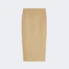 Gonna slim fit in twill di lino, color cammello Gonna slim fit in twill di lino, color cammello