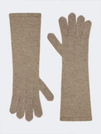 Guanti in cashmere, beige