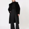 Iconico cappotto Teddy Bear in alpaca e lana, nero