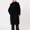 Iconico cappotto Teddy Bear in alpaca e lana, nero