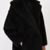 Iconico cappotto Teddy Bear in alpaca e lana, nero