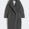 Iconico Teddy Bear Icon Coat in lana e alpaca, grigio medio