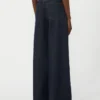 Jeans a gamba larga in denim di cotone, blu navy