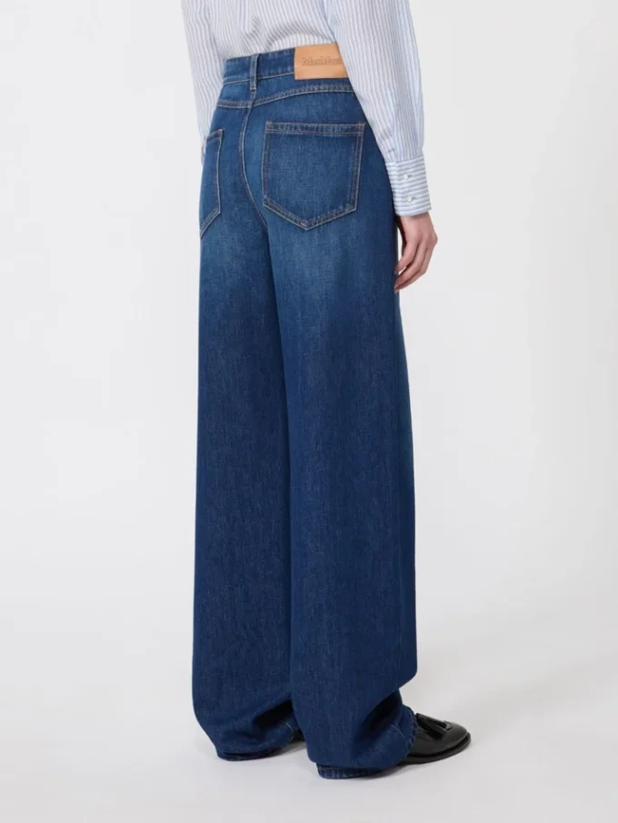 Jeans baggy in denim, blu navy