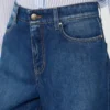 Jeans baggy in denim, blu navy