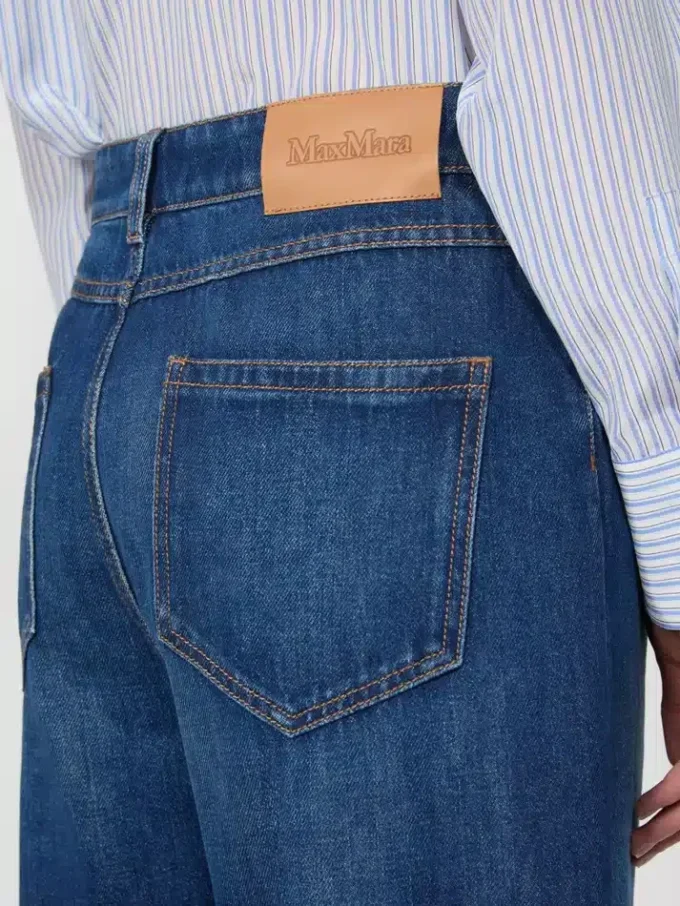 Jeans baggy in denim, blu navy