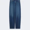 Jeans baggy in denim, blu navy