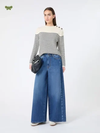 Jeans in autentico denim di cotone, blu navy