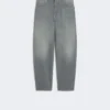 Jeans in denim a gamba a botte, grigio medio Jeans in denim a gamba a botte, grigio medio