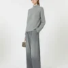 Maglione a collo alto in filato di lana e cashmere, grigio medio