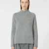 Maglione a collo alto in filato di lana e cashmere, grigio medio