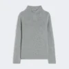Maglione a collo alto in filato di lana e cashmere, grigio medio
