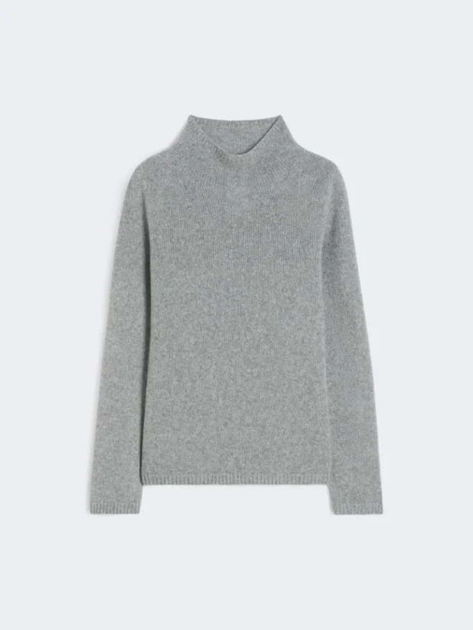 Maglione a collo alto in filato di lana e cashmere, grigio medio