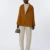 Maglione a collo alto in maglia a trecce di lana e cashmere, bianco