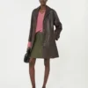 Cappotto in pelle nappa, marrone