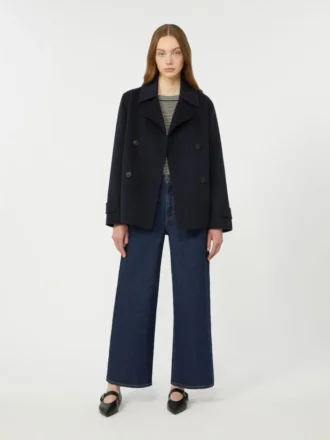 Maglione girocollo in cotone, blu navy