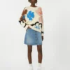 Maglione girocollo in cotone fantasia, multicolore Maglione girocollo in cotone fantasia, multicolore