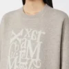 Maglione girocollo in lana e cashmere, beige Maglione girocollo in lana e cashmere, beige