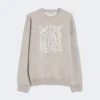 Maglione girocollo in lana e cashmere, beige Maglione girocollo in lana e cashmere, beige