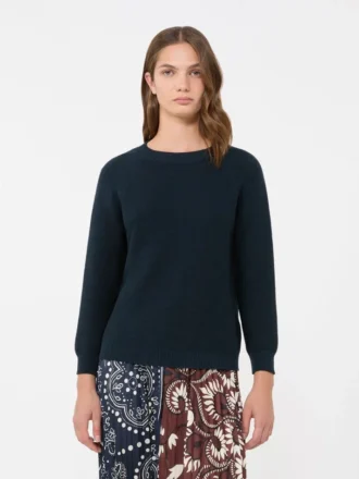 Maglione in cotone, blu navy