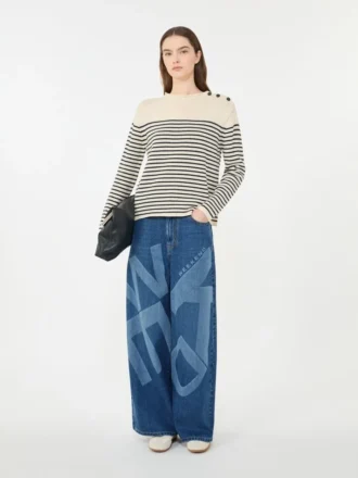 Maglione in cotone dalla vestibilità morbida, blu navy