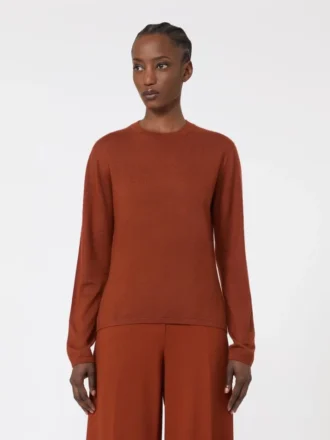 Maglione in filato di cashmere, terra cotta