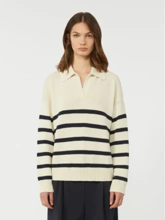 Maglione in filato di cotone, blu navy