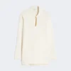 Maglione in filato di crêpe di viscosa, avorio