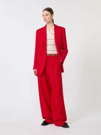 Maglione in filato di seta e lana, bianco