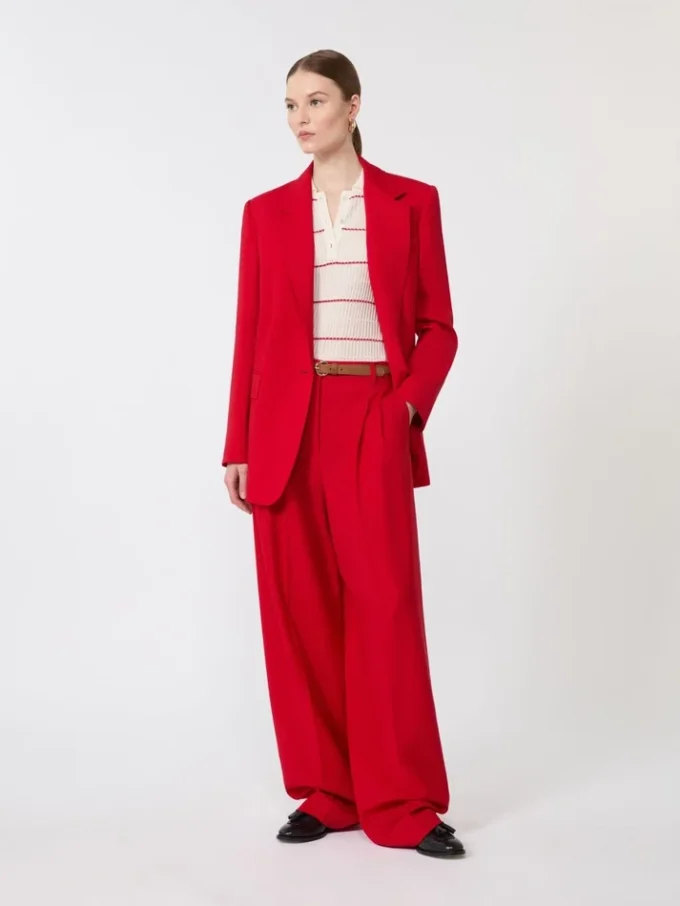 Maglione in filato di seta e lana, bianco Maglione in filato di seta e lana, bianco