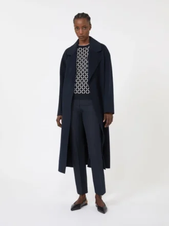Maglione in jacquard di lana, blu oltremare